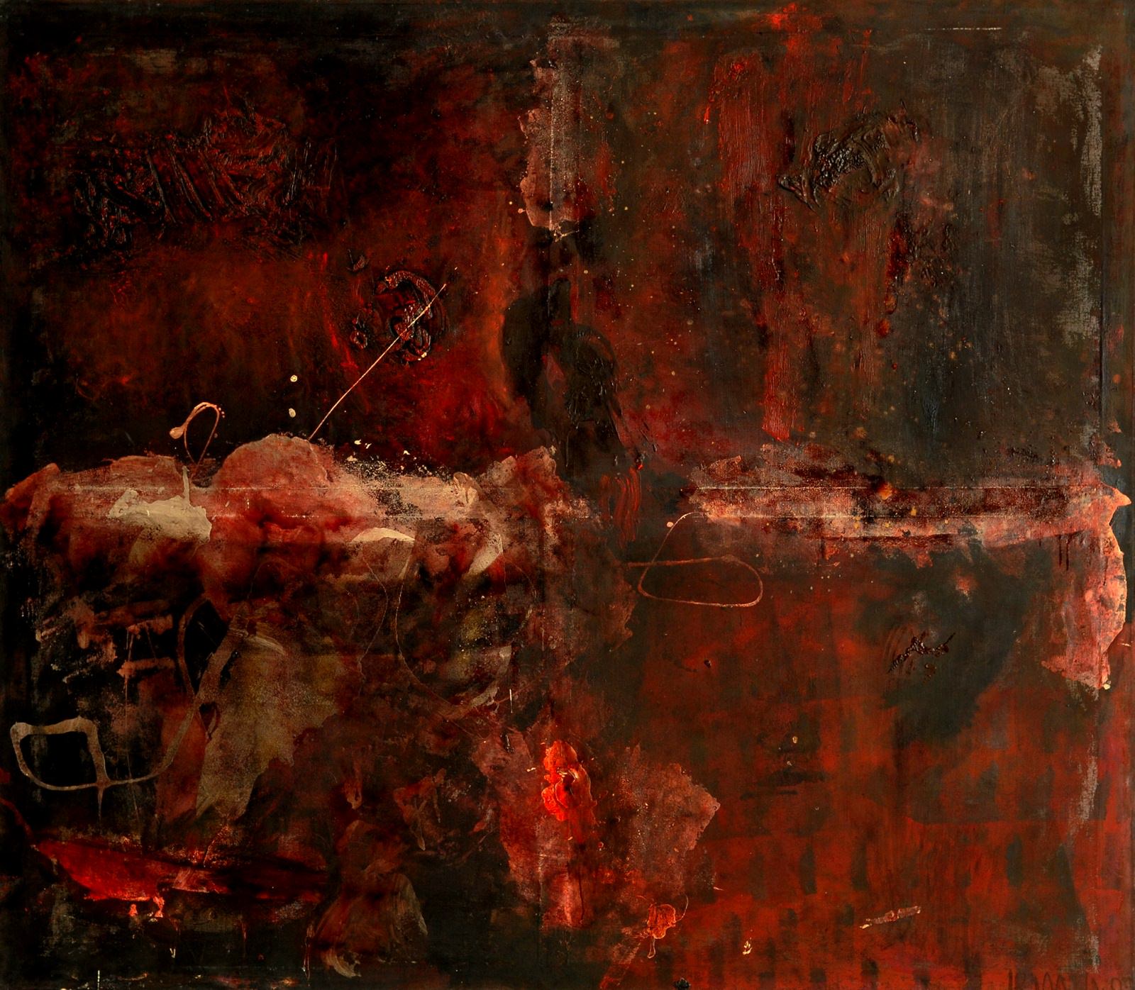 Abstract baroque pictorial sounding II, Oil on canvas, 140x160cm, 2010-2013